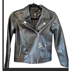Black Girls' Moto Jacket - Size 10/12 New with Tags